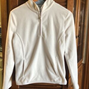 Cream 3/4 zip sweatshirt